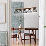 Pendant lamp "TAUNUS", 5x E14, metal/wood, 4077-055, Briloner