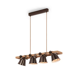 Pendant Ceiling Light Briloner 85 cm, 4x E27, antique grey