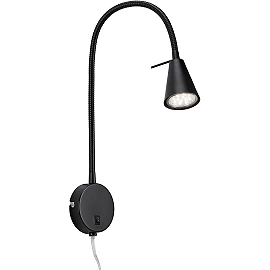  Wall lamp with flexible handle and switch, Briloner