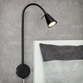  Wall lamp with flexible handle and switch, Briloner