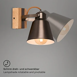 Briloner Spotlight 21 cm, 1x E27, 40W, Antique Grey