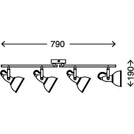 Spot lamp SOFT, 4x E14, max. 40W - 2049-045 - Briloner Brilo