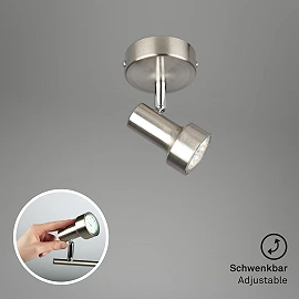 Spotlampa "SUB" 1 x 3W LED/GU10, matēts niķelis - 2843-012