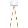 Floor lamp "Woody" 1x E27 max. 60W, white and wood - 1379-016