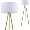 Floor lamp "Woody" 1x E27 max. 60W, white and wood - 1379-016