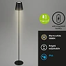 LED battery floor lamp 130 cm, 3.5 W, 400 lm, IP44, black