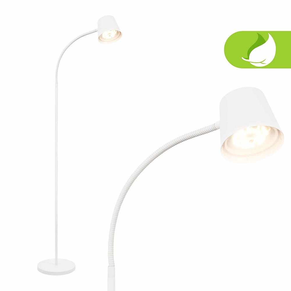 CIELO wireless LED floor lamp, dimmable, USB-C, white