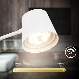 CIELO wireless LED floor lamp, dimmable, USB-C, white