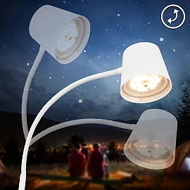 CIELO wireless LED floor lamp, dimmable, USB-C, white