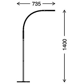 "Office remote" 700Lm floor reading lamp - BRILO - 1296-015