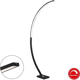 Black floor lamp "PIN", 18W, LED, aluminium - 1361-015