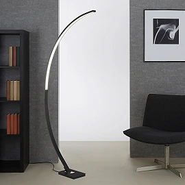 Black floor lamp "PIN", 18W, LED, aluminium - 1361-015