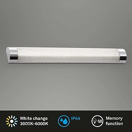 LED, 10W, 1200Lm, IP44, vannas istabas spoguļa gaismeklis 2074-118 Brilo Briloner