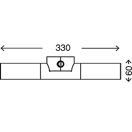 Bathroom light with switch 2 x E14 max. 9W IP20, chrome