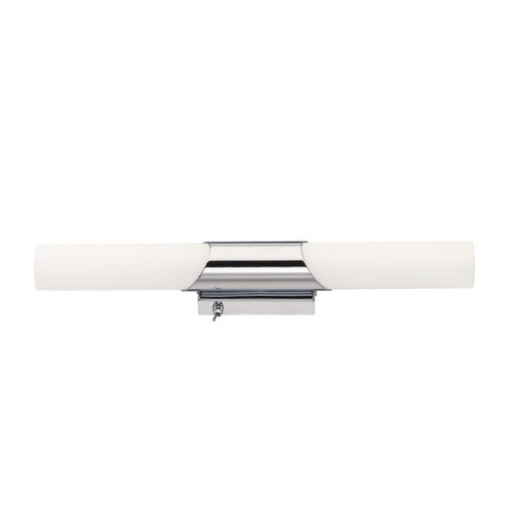 Vannas istabas gaismeklis ar slēdzi 2 x E14 max. 40W, IP20, hroms, BRILONER - 2548-028