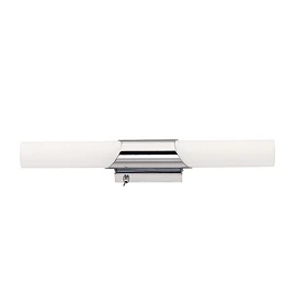 Vannas istabas gaismeklis ar slēdzi 2 x E14 max. 40W, IP20, hroms, BRILONER - 2548-028