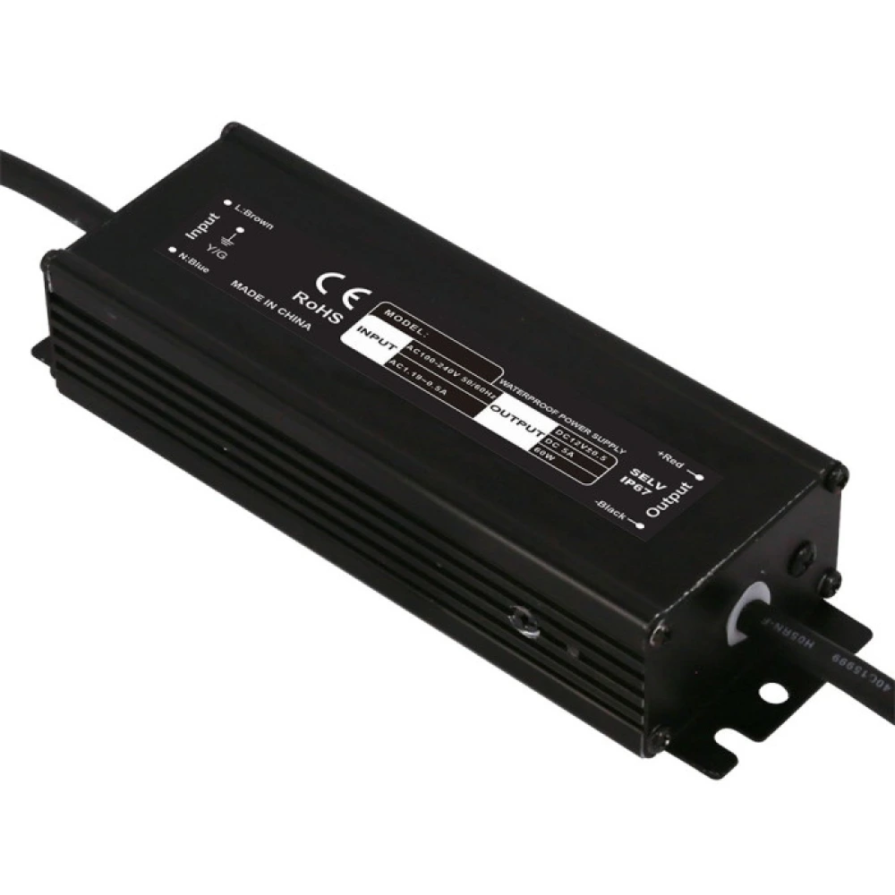 LED Power Supply 12V, 150W, 12.5A, IP67