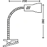 Clip-on lamp 1 x E14/R50 max. 40W, IP20, white, 2713-016P
