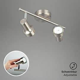Spotlampa "SUB" 2 x 3W LED/GU10, matēts niķelis - 2843-022