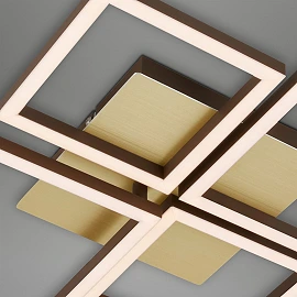 FRAME LED griestu lampa zeltaini brūna, 44W 3000K dimmējama (Briloner)
