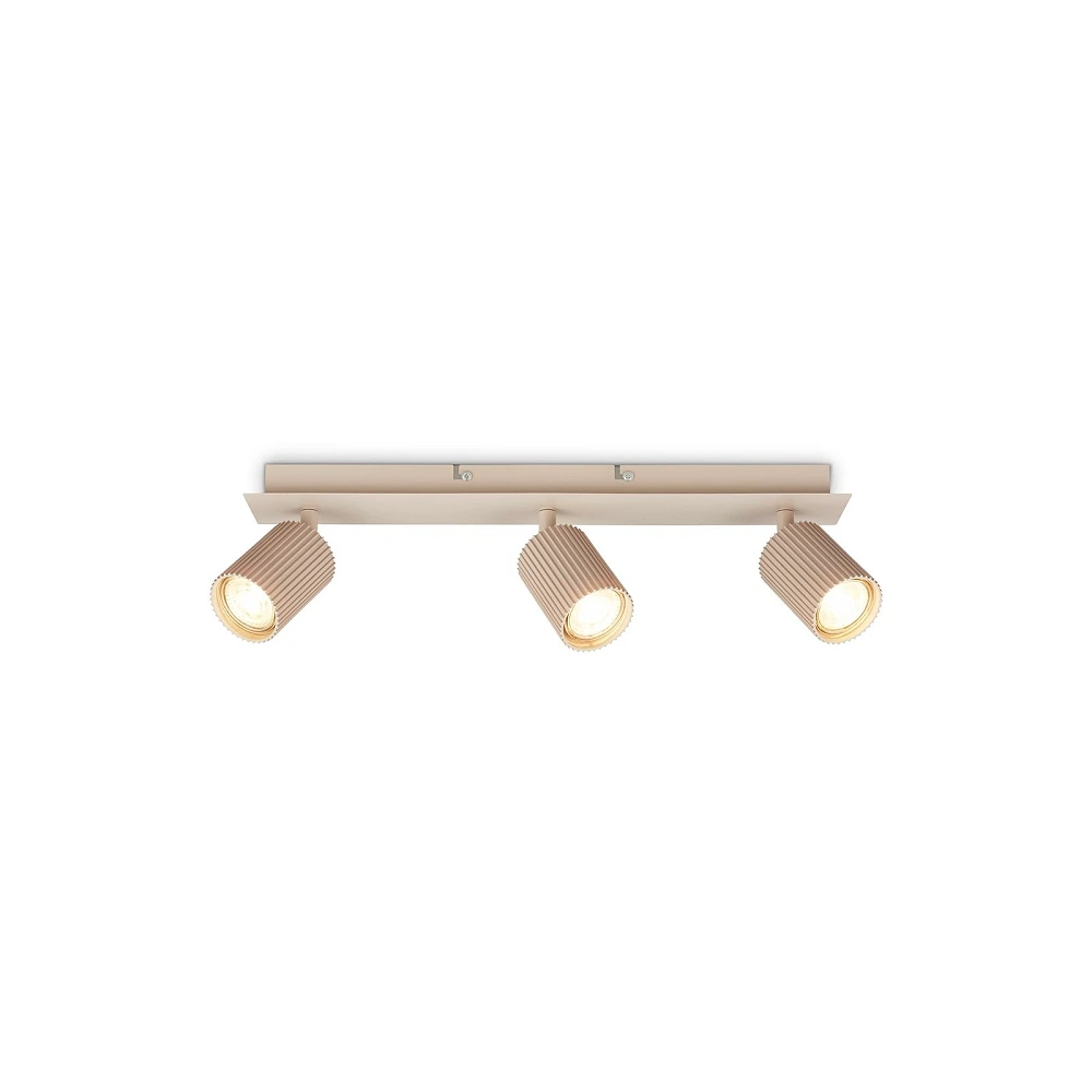 IDA ceiling spotlight, 45 cm, 3×GU10 max. 9W, beige (Briloner)