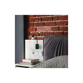 SMOOTH rechargeable wall reading light, 2W, 150lm, 3000K, black (Briloner)