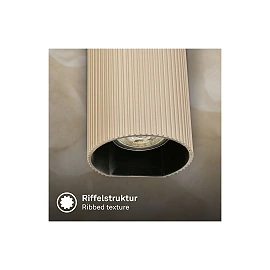 IDA wall light, 2×GU10 max. 9W, IP20, beige (Briloner)