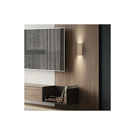 IDA wall light, 2×GU10 max. 9W, IP20, beige (Briloner)