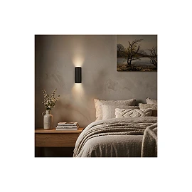 IDA wall light, 2×GU10 max. 9W, IP20, black (Briloner)