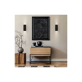 IDA wall light, 2×GU10 max. 9W, IP20, black (Briloner)