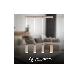 Piekaramā lampa IDA, 76 cm, 4×GU10 max. 9W, bēša (Briloner)
