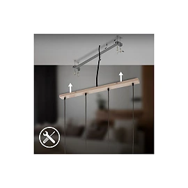 Piekaramā lampa IDA, 76 cm, 4×GU10 max. 9W, bēša (Briloner)