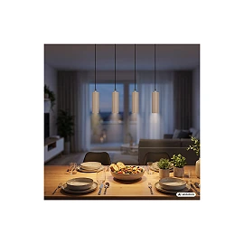 Piekaramā lampa IDA, 76 cm, 4×GU10 max. 9W, bēša (Briloner)
