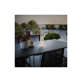 NIVO rechargeable table lamp, 1.2W, 120lm, 2700K, IP44, beige (Briloner)