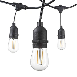 15m long - waterproof light string, 15x E27 - bulbs are not included