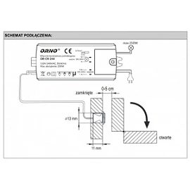 Non-contact switch with sensor function, 250W, IP20 - ORNO OR-CR-244 - 5901752485266