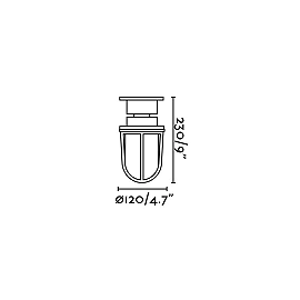Outdoor lamp MAUREN, 1x E27 max. 15W LED, IP44, brass metal - FARO - 70993