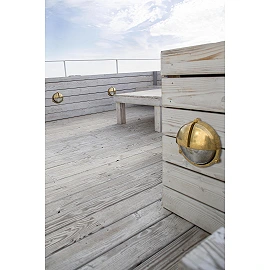Outdoor wall lamp TIMON, 1 x E27 max. 60W, IP44, brass - FARO - 70996
