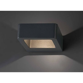 Āra gaismeklis DAS LED, 5W, IP54, tumši pelēks alumīnijs, FARO 75518