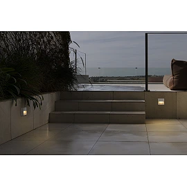 DUNE SQ āra LED sienas lampa 3 W 4CCT IP65 matēti balta (FARO)