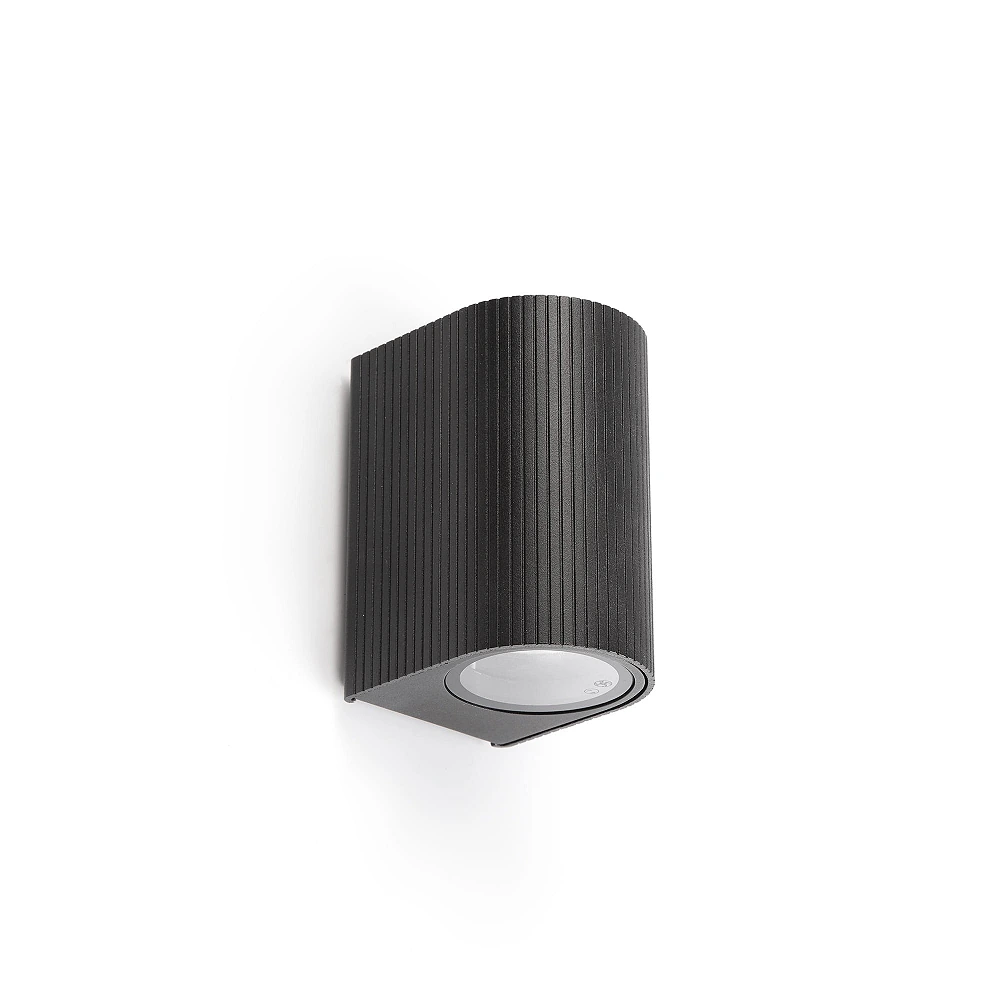 ESTELA āra sienas lampa 1xGU10 5 W IP65 melna (FARO)