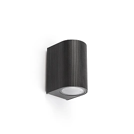 ESTELA āra sienas lampa 1xGU10 5 W IP65 melna (FARO)