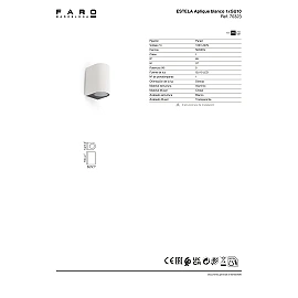 ESTELA āra sienas lampa 1xGU10 5 W IP65 balta (FARO)