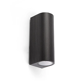 ESTELA āra sienas lampa 2xGU10 5 W IP65 melna (FARO)