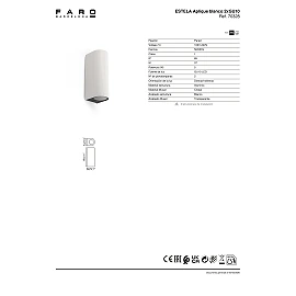 ESTELA āra sienas lampa 2xGU10 5 W IP65 balta (FARO)