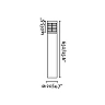 LED outdoor light GIZA, COB 15W module, 500Lm, 3000K, IP54, dark grey - FARO - 70768