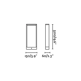 LED beacon ALP LED, SMD 6W module, 190Lm, 3000K, IP54, dark grey, small - FARO - 74451