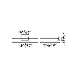 Wall lamp for pictures MAGRITTE-2 LED 8W, 3000K, 500Lm, 3 colors - FARO - 61081 - 61084 - 61087