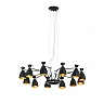 Pendant RETRO, 12 x E14 max. 20W, IP20, gold/satin gold/copper colour - FARO - 200xx