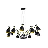 Pendant RETRO, 12 x E14 max. 20W, IP20, gold/satin gold/copper colour - FARO - 200xx